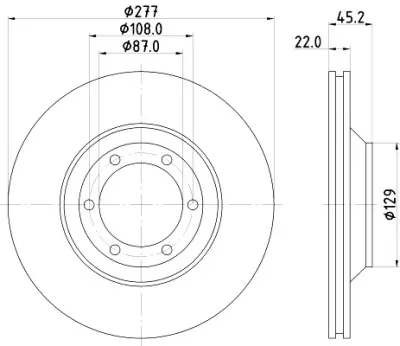 Rebajas Disco de freno HELLA 8DD 355 113-041